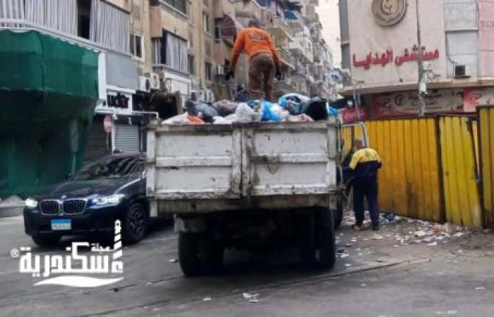 حي شرق الإسكندرية يرفع 655 طناً من القمامة والمخلفات لتحسين المظهر الجمالي والبيئي