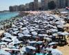 السياحة والمصايف بالإسكندرية ....إقبال كثيف على الشواطئ  منذ الساعات الأولي للصباح